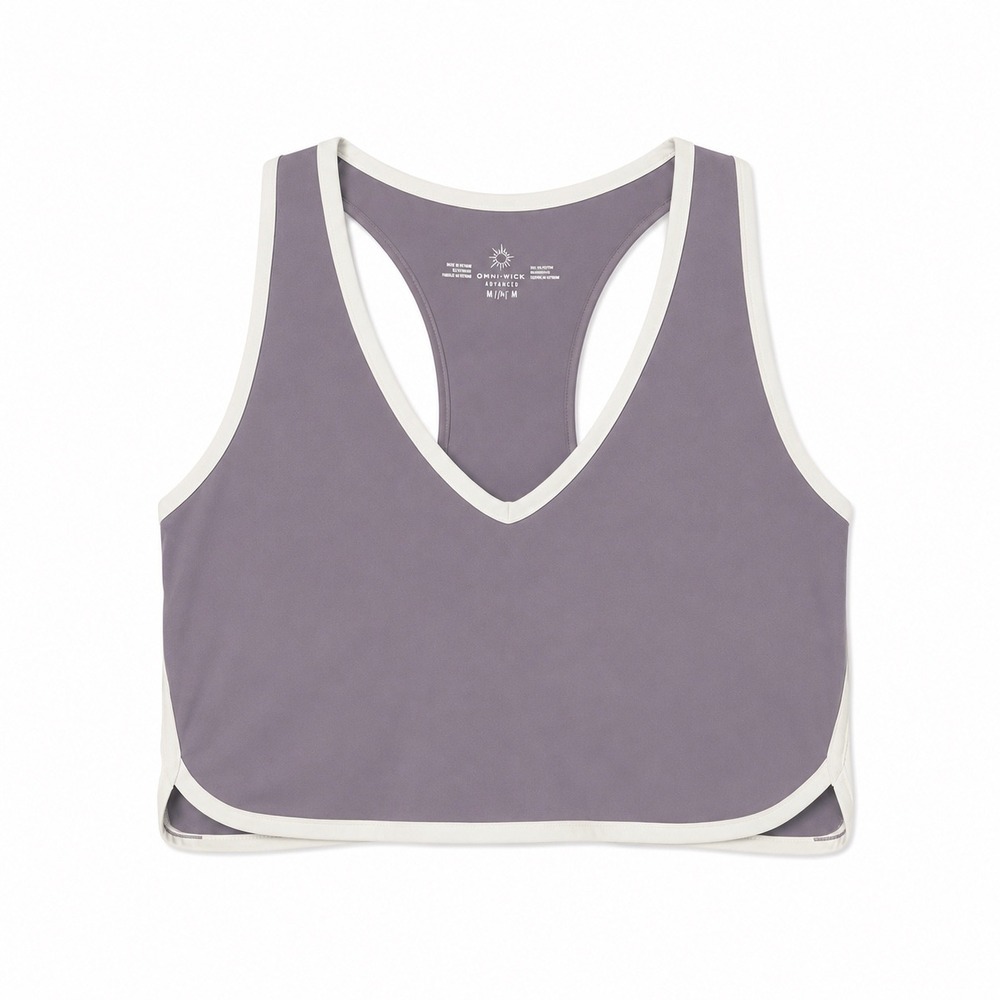 OFFLINE by Aerie Real Me Xtra Recharge Crop Tank Medium Lavender Active Top